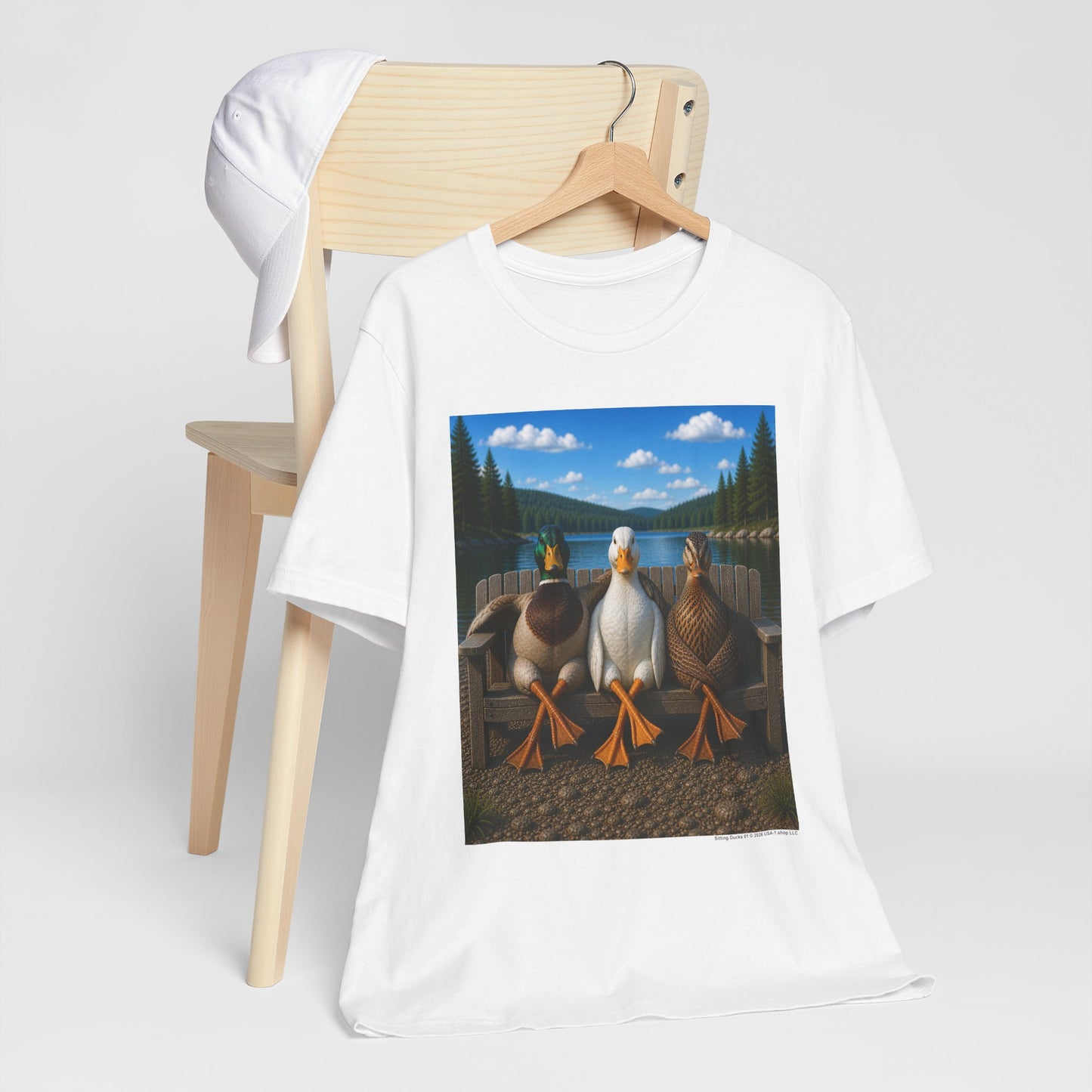 Sitting Ducks 01 on Classic White T - Front Side Print