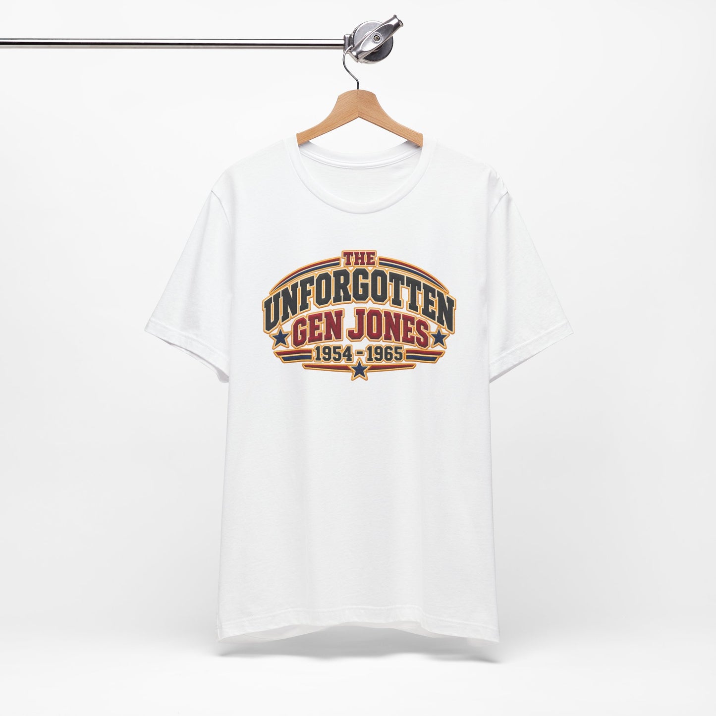 The Unforgotten Gen Jones — Faux Embroidery Retro Generation Jones T-Shirt