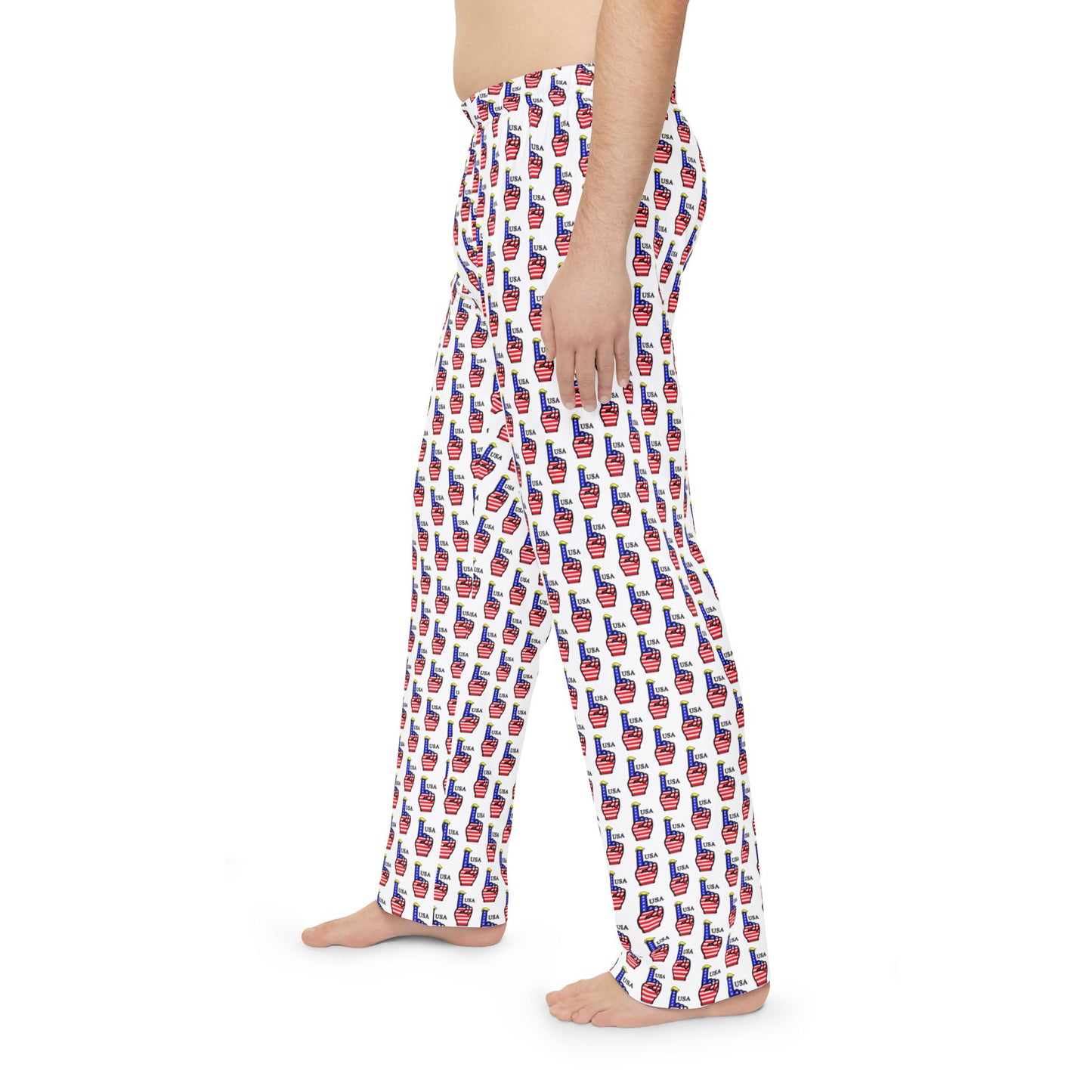 USA-1 Themed Men's Fun Print Pajama Pants, Cozy Sleepwear, Gift for Him, Relaxation Attire, Holiday Lounge Pants, Casual Homewear