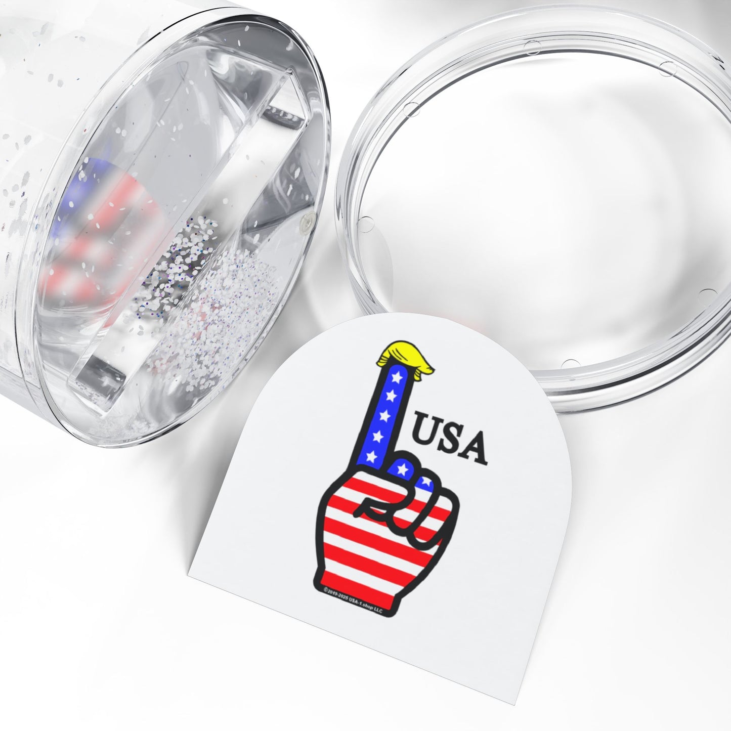 USA-1 Themed Snow Globe, USA Decor, American Home Accent, Gift for Patriots, Sports Fans, 4th of July Decoration