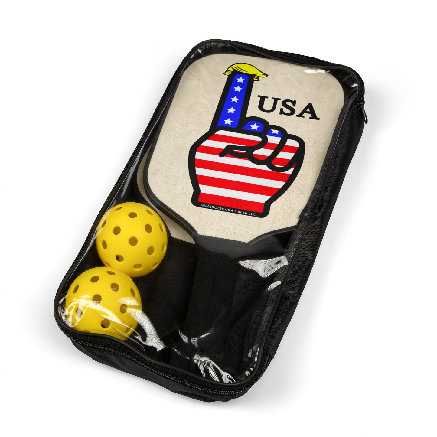 USA-1 Themed Style 1 Pickleball Kit - Fun Sports Gear for Players and Families, Great for Gifts, Outdoor Activities, Unity Events, and Holidays