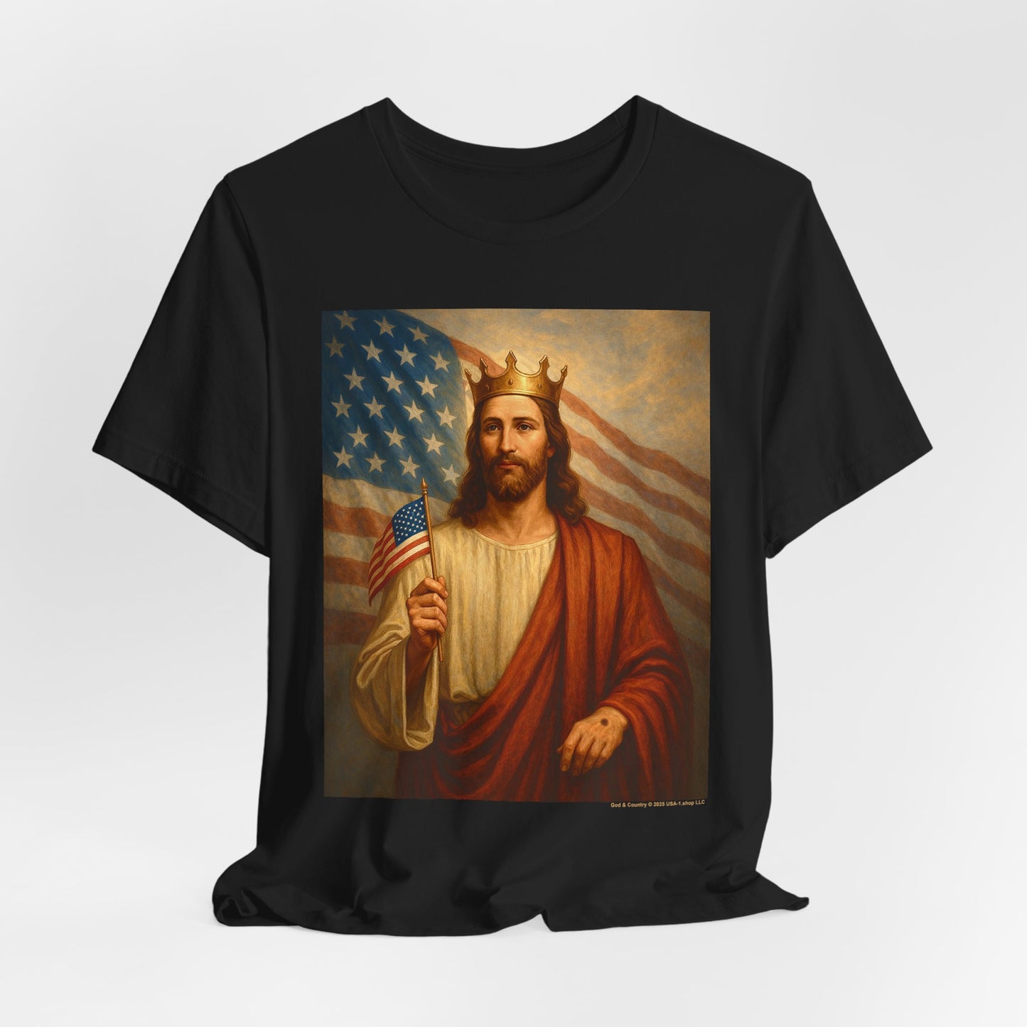 God & Country on Classic Black T