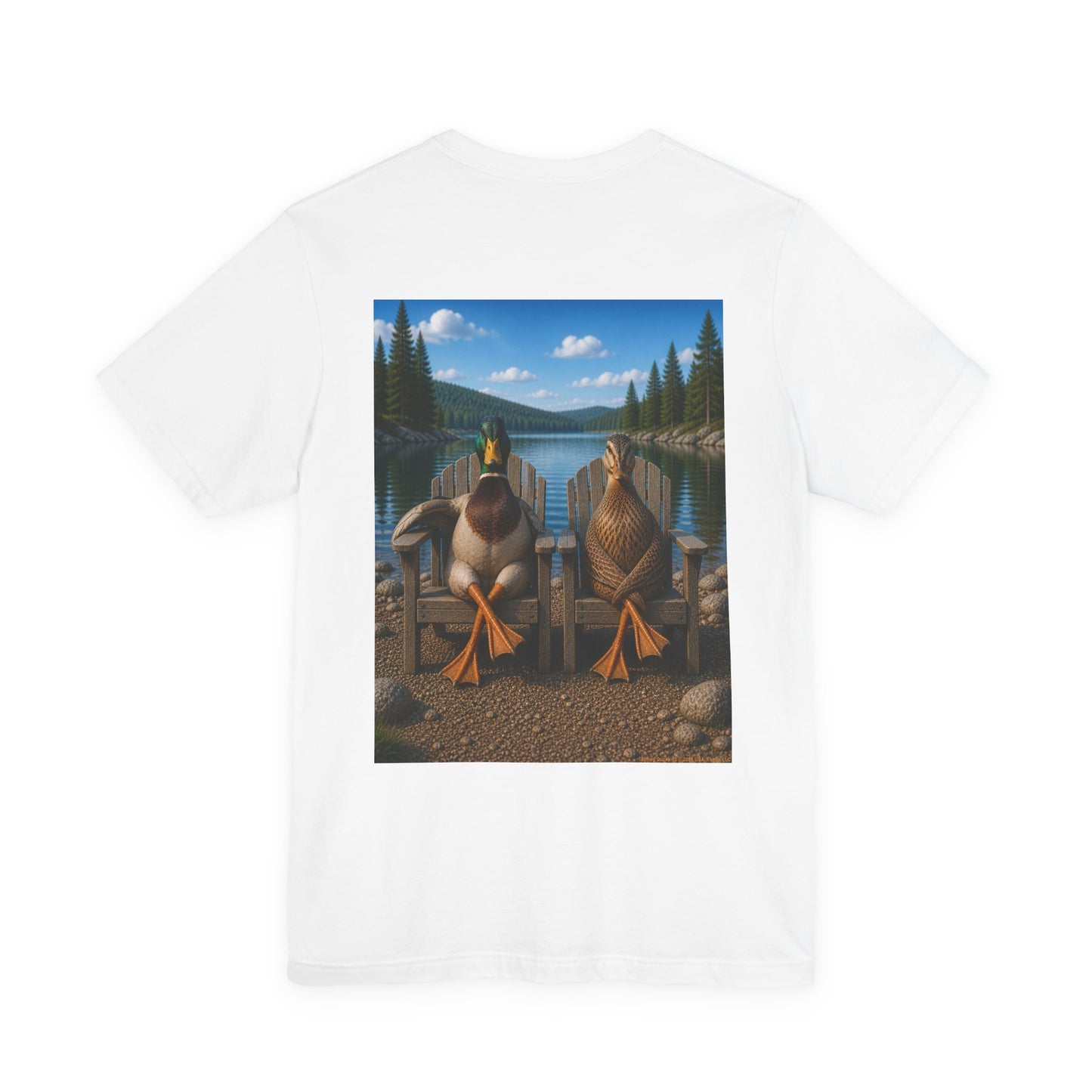 Sitting Ducks 02 on Classic White T - Back Side Print