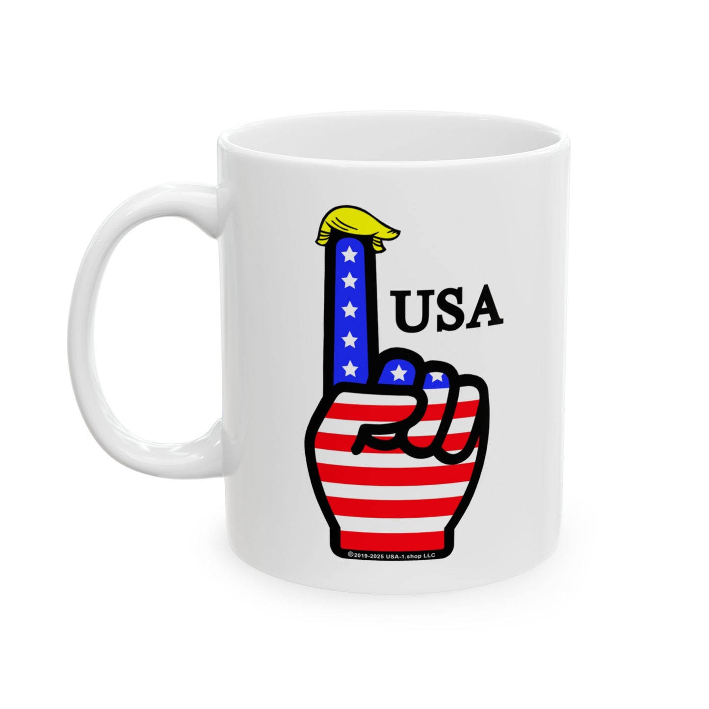 USA-1 Themed Style 1 Ceramic Mug, (11oz, 15oz)  Coffee Cup, Gifts for Patriotism, Fourth of July Decor, Americana Home Accessory, Independence Day