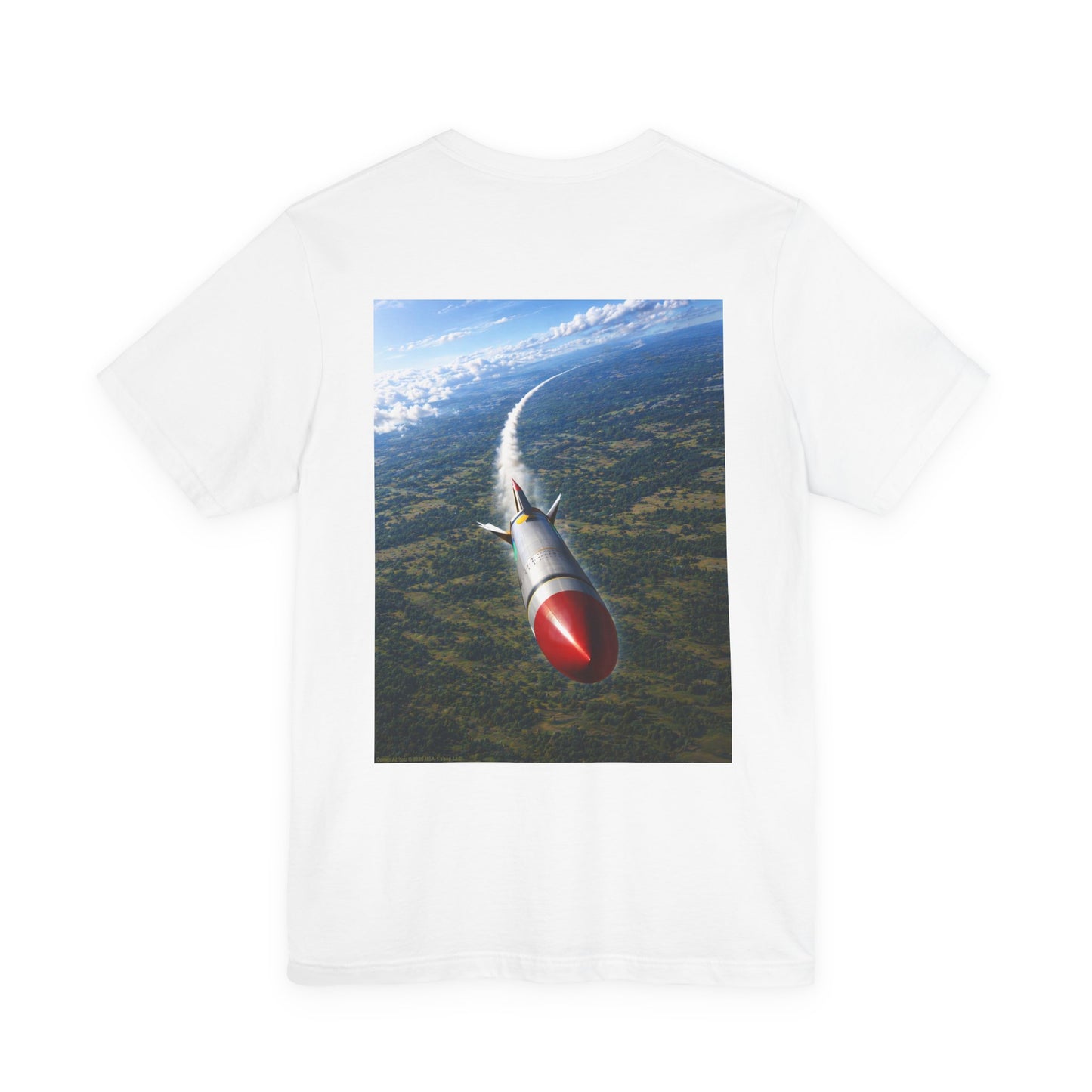 Comin At You on Classic White T - Back Side Print