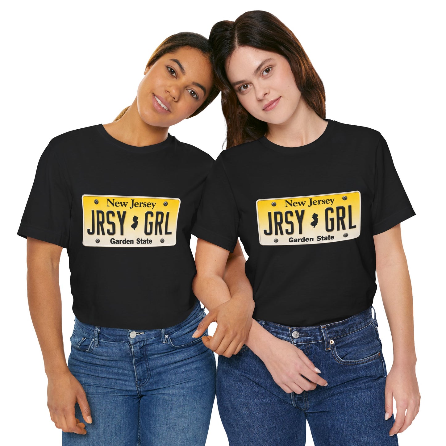 JRSY GRL New Jersey License Plate Tee - Garden State Shirt for NJ Girls