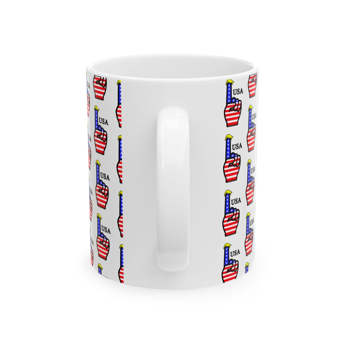 USA-1 Themed Style 2 Ceramic Mug, (11oz, 15oz) Coffee Cup, Gifts for Patriotism, Fourth of July Decor, Americana Home Accessory, Independence Day