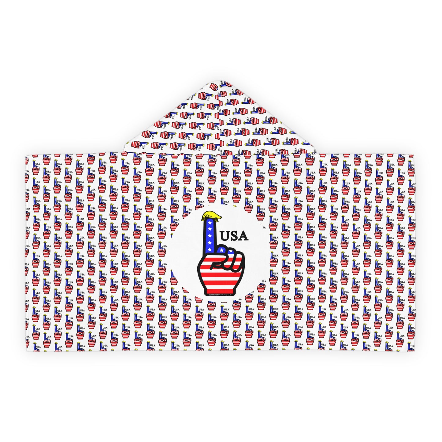 USA-1 Themed Pride Youth Hooded Towel - Perfect for Beach Days, Pool Parties, Gifts, and Celebrations