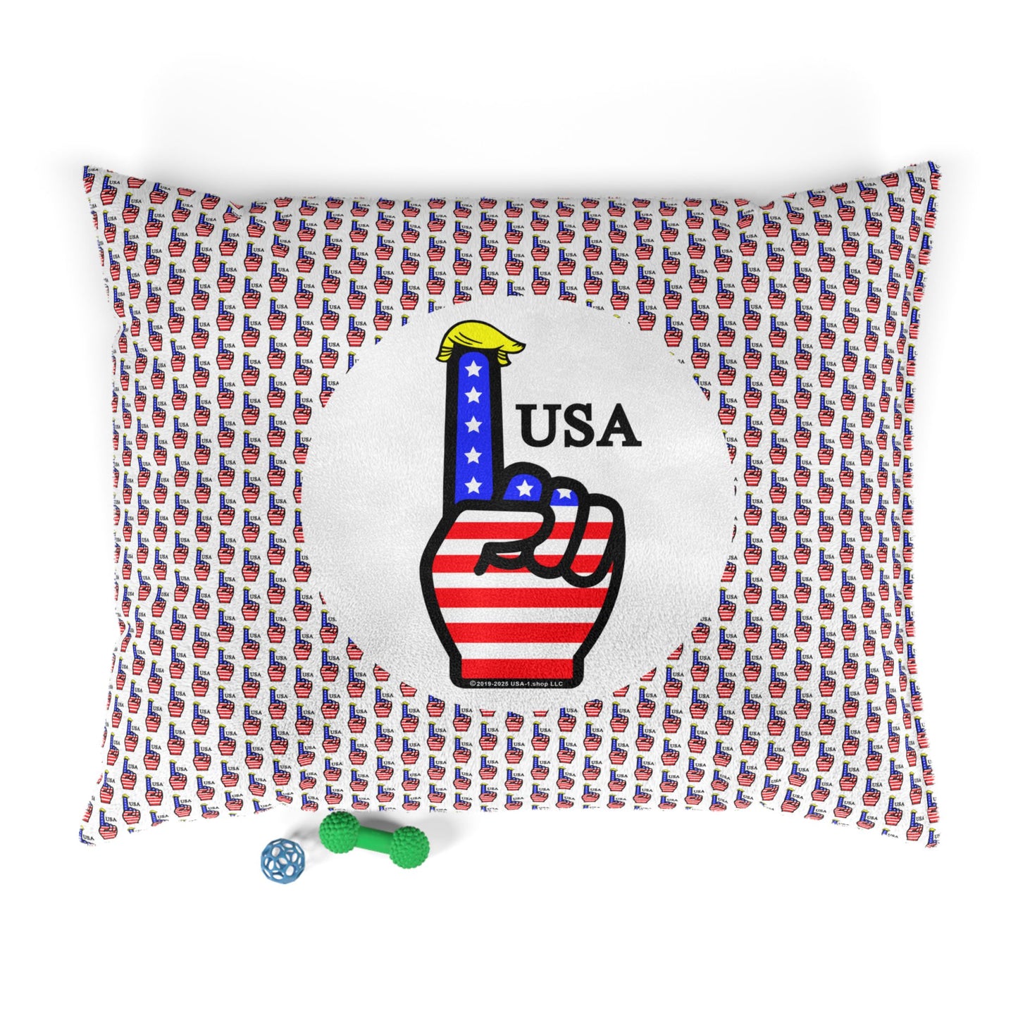 USA-1 Themed Pet Bed, Comfortable Dog Bed, Cat Bed,  Pet Cushion, Ideal for July 4th, Pet Lovers Gift