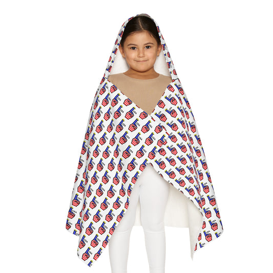 USA-1 Themed Pride Youth Hooded Towel - Perfect for Beach Days, Pool Parties, Gifts, and Celebrations