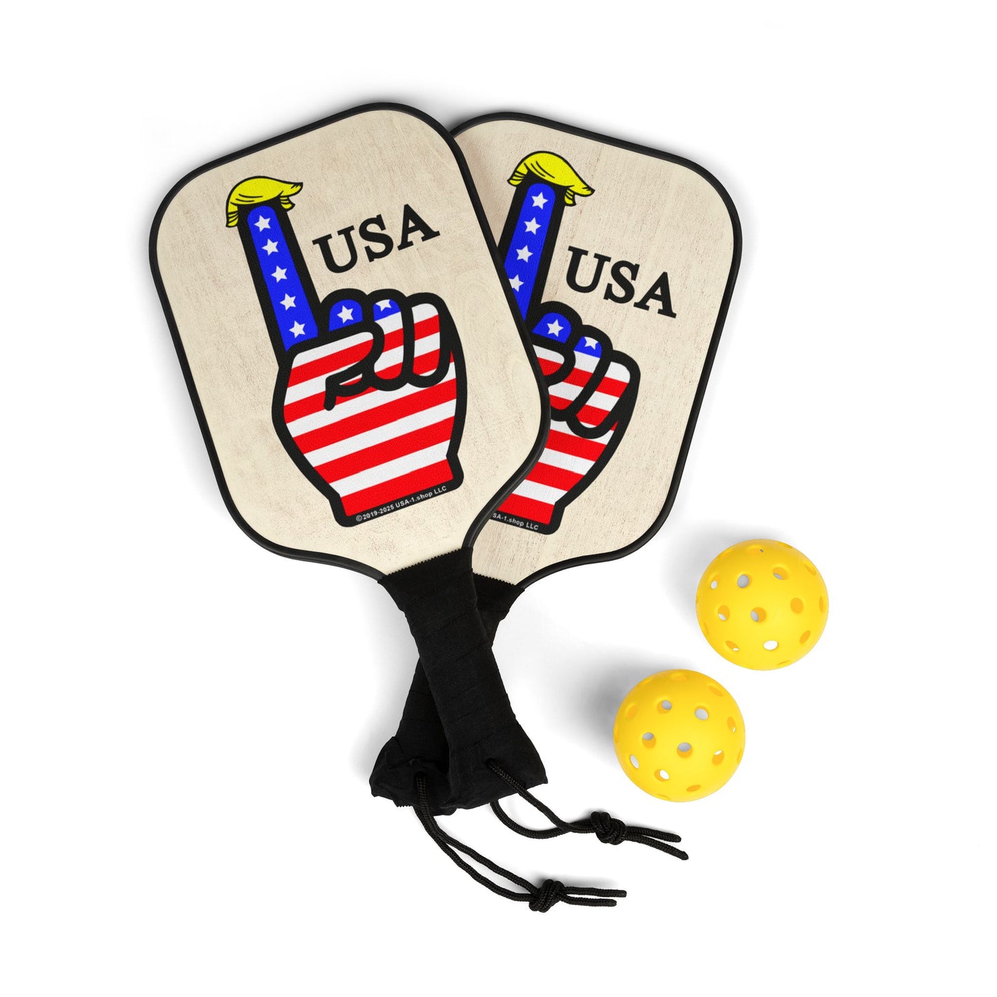 USA-1 Themed Style 1 Pickleball Kit - Fun Sports Gear for Players and Families, Great for Gifts, Outdoor Activities, Unity Events, and Holidays
