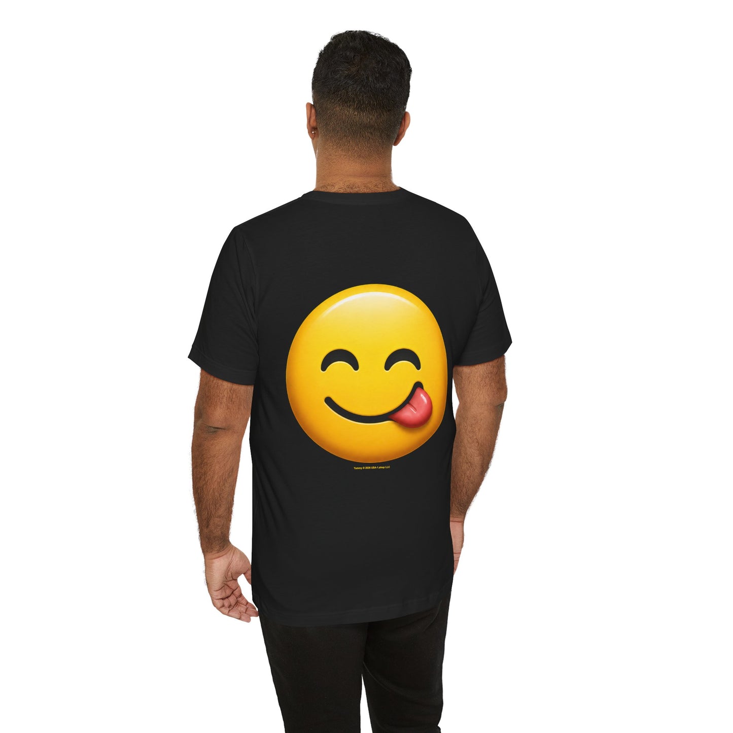 Yummy on Classic Black T - BACK SIDE PRINT