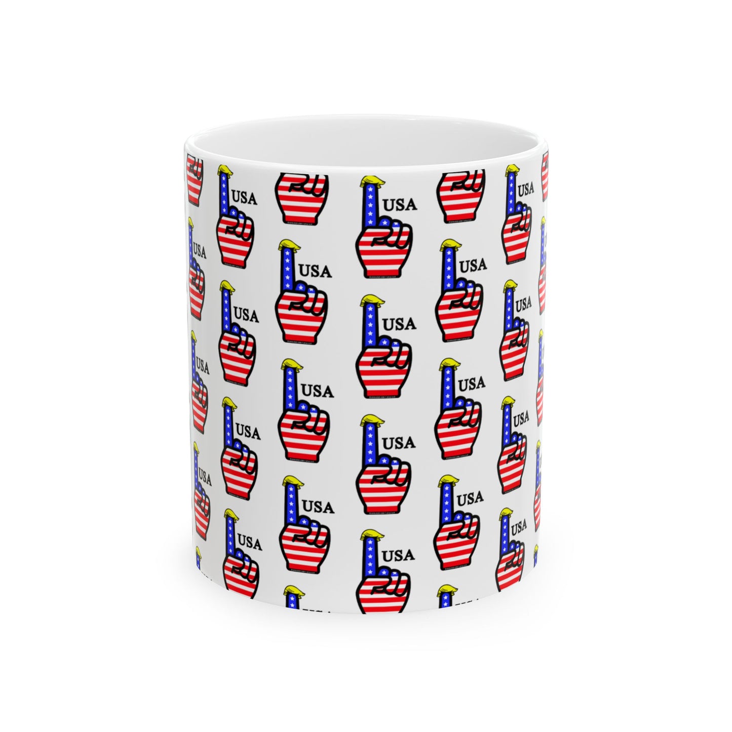 USA-1 Themed Style 2 Ceramic Mug, (11oz, 15oz) Coffee Cup, Gifts for Patriotism, Fourth of July Decor, Americana Home Accessory, Independence Day