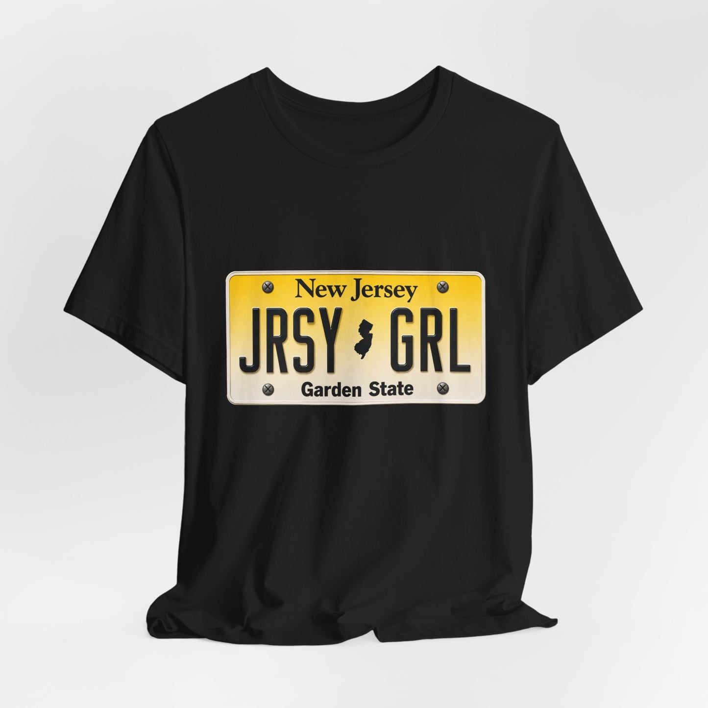 JRSY GRL New Jersey License Plate Tee - Garden State Shirt for NJ Girls