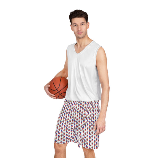 USA-1 Themed Basketball Shorts, Athletic Wear, Sports Apparel, Workout Gear, Gym Shorts, Gift for Basketball Player