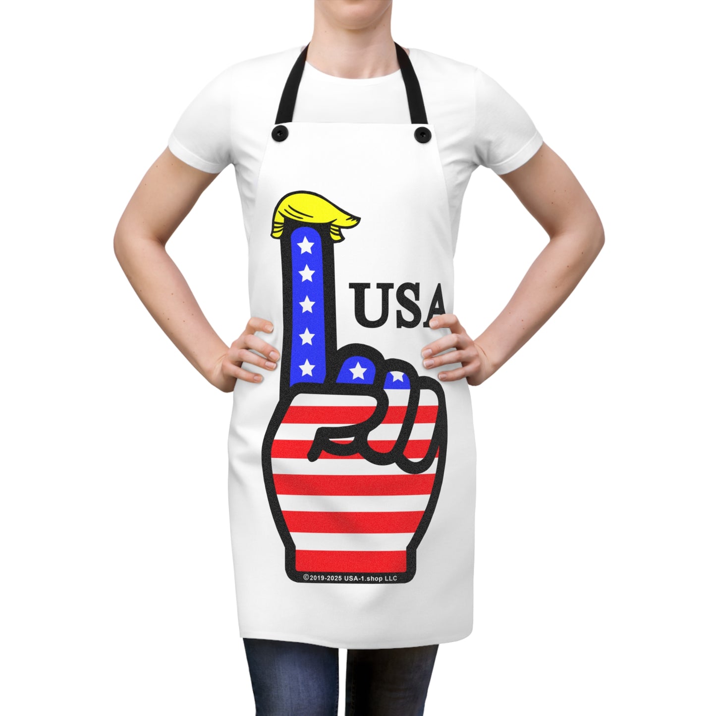 USA-1 Themed Style 1 Apron, Fun Cooking Gift for Her, Party Apron, BBQ Accessory, Foodie Gift for Election Party