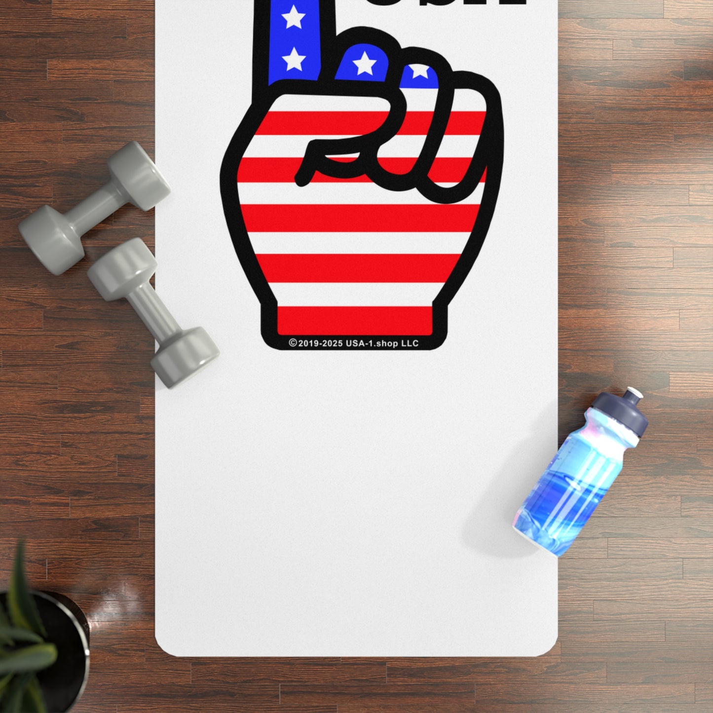 USA-1 Themed Style 1 Rubber Yoga Mat | Exercise Mat, Fitness, Yoga, Home Gym, Workout, Gift for Yoga Lovers