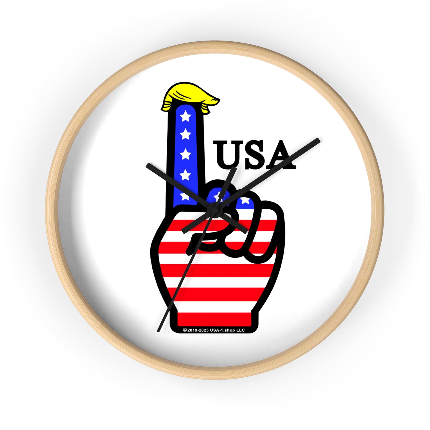 USA-1 Themed Wall Clock, Home Decor, Patriotic Gift, Freedom Enthusiast Clock, 4th of July Decoration, Americana Timepiece