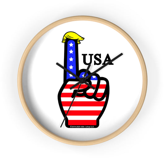 USA-1 Themed Wall Clock, Home Decor, Patriotic Gift, Freedom Enthusiast Clock, 4th of July Decoration, Americana Timepiece
