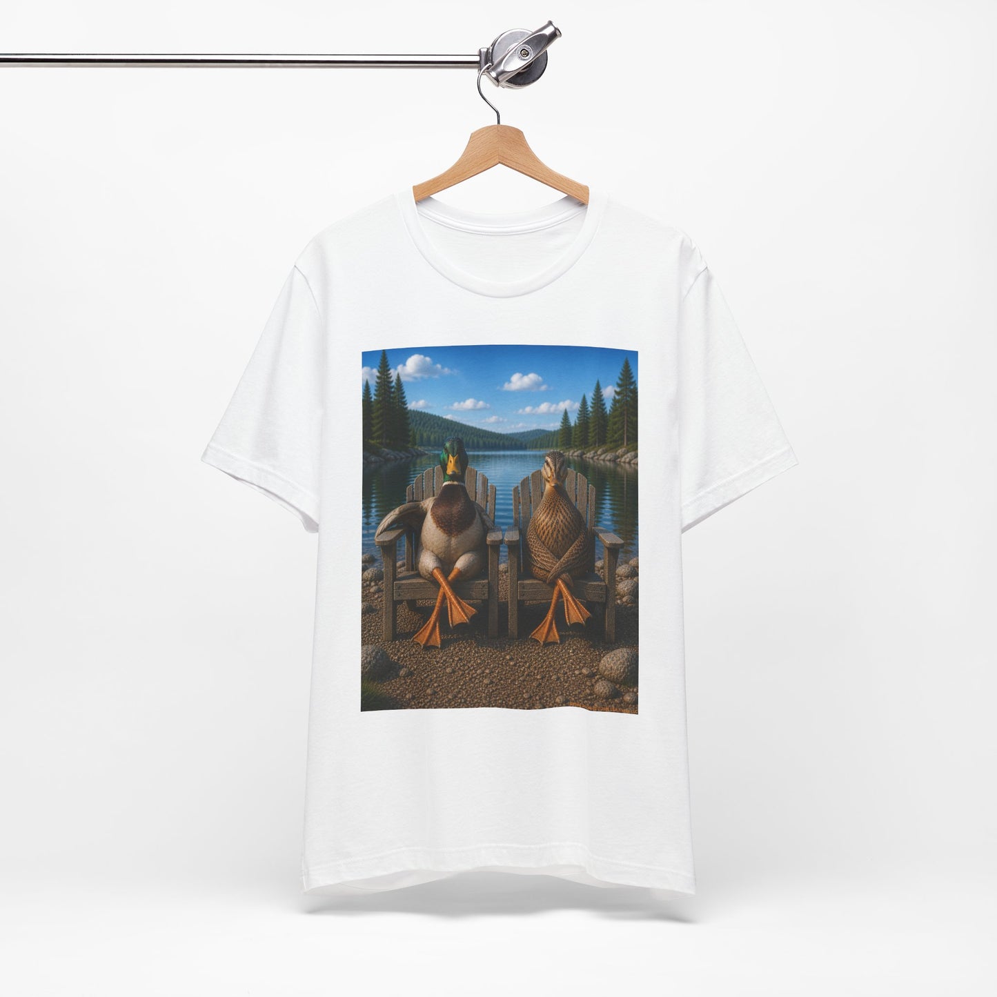 Sitting Ducks 02 on Classic White T - Front Side Print