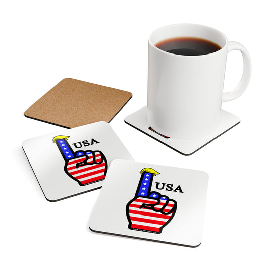 USA-1 Themed Style 1 Corkwood Coaster Set | Great for Parties, Independence Day, Decor, Gift | Fun Drinkware Accessory