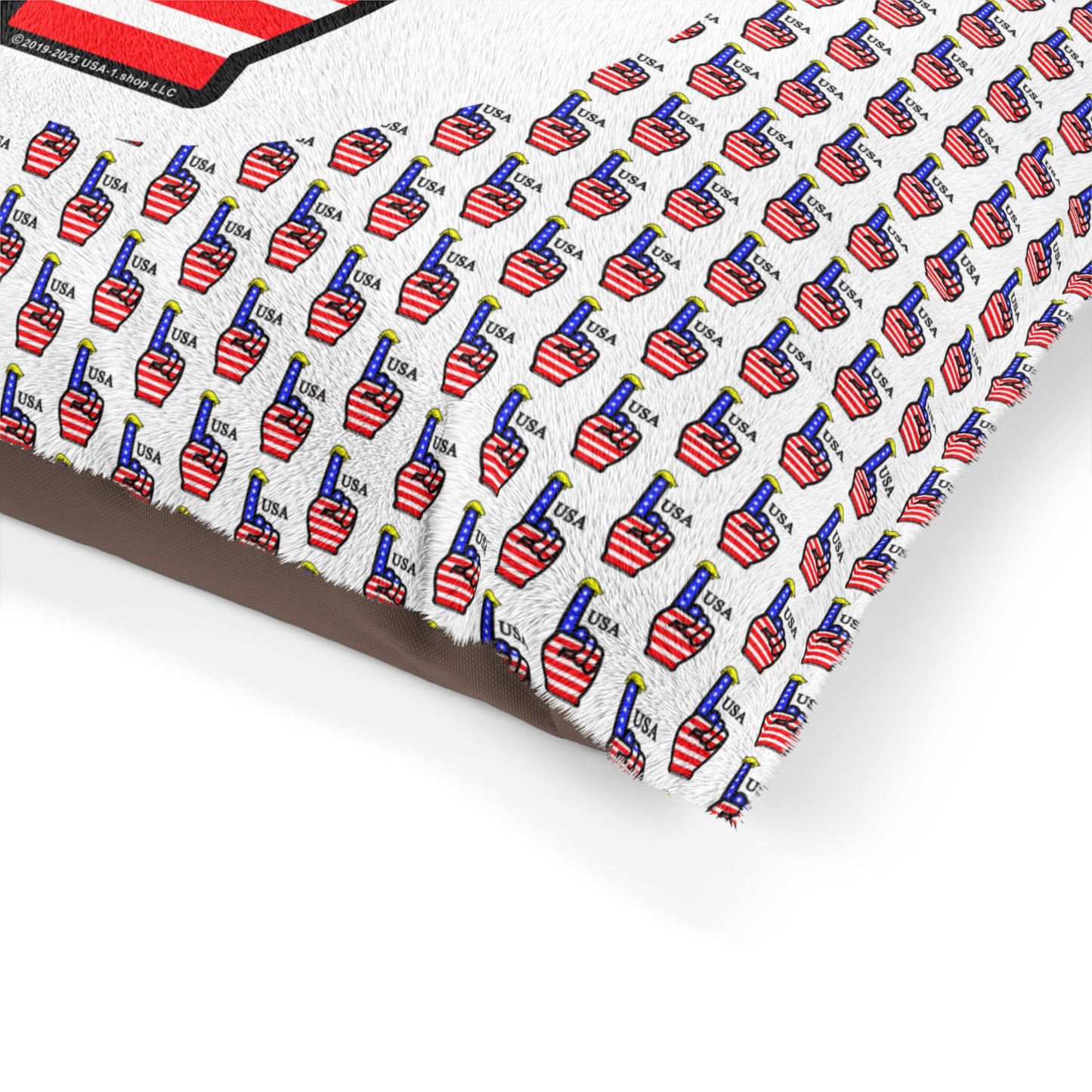 USA-1 Themed Pet Bed, Comfortable Dog Bed, Cat Bed,  Pet Cushion, Ideal for July 4th, Pet Lovers Gift