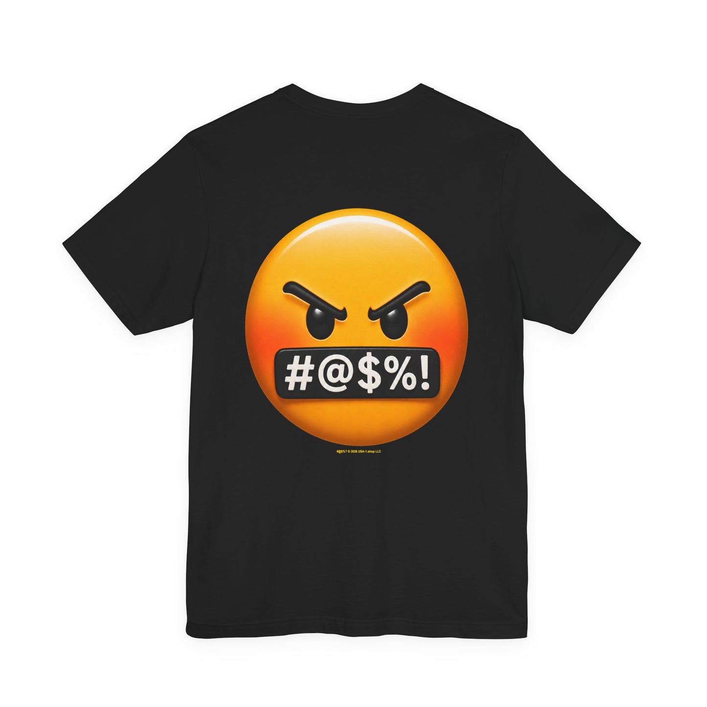 #@$%! on Classic Black T - Back Side Print