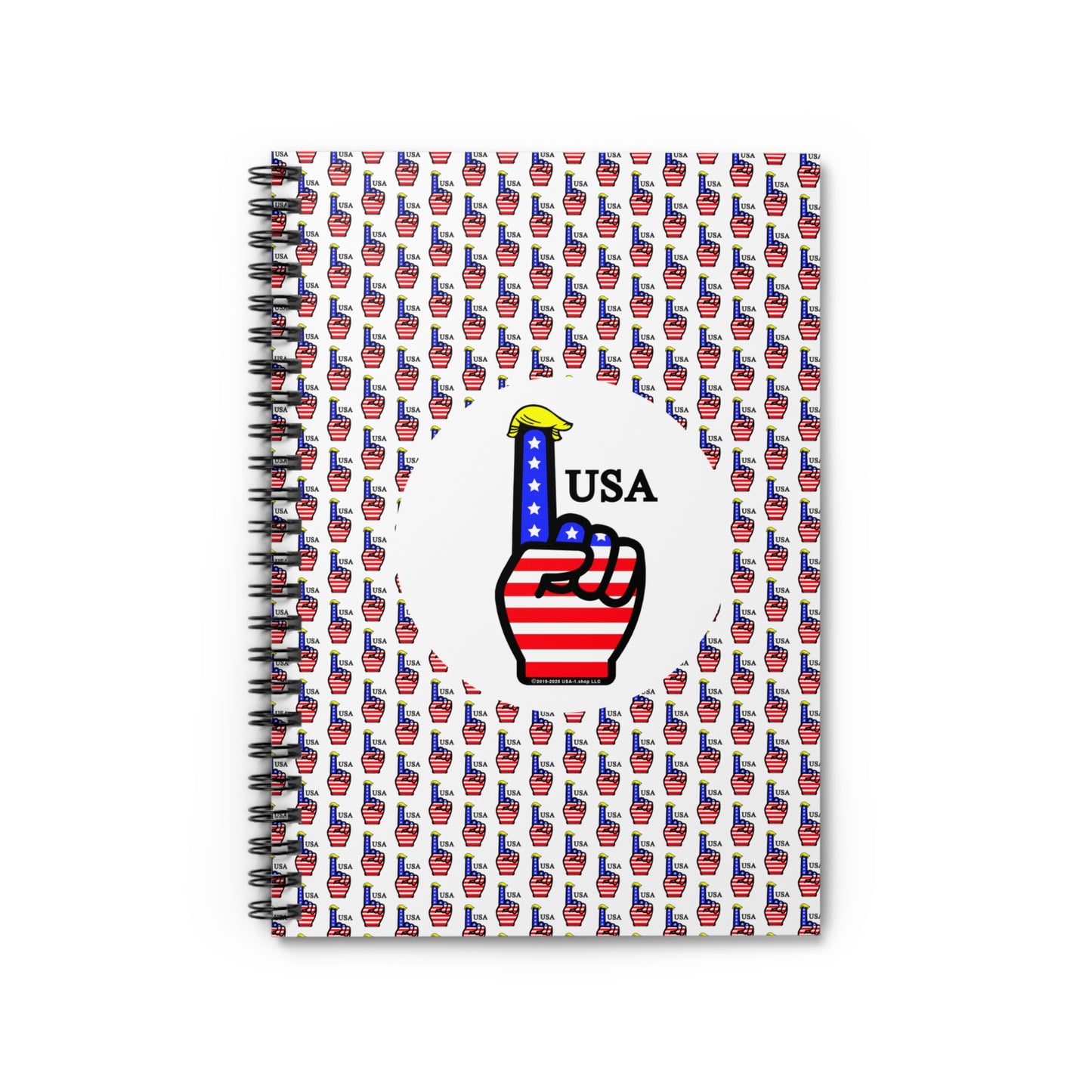 USA-1 Themed Style 2 Spiral Notebook, College Ruled Journal for Students, Patriotic School Supplies, Gift for Teachers or USA Fans, Independence [...]