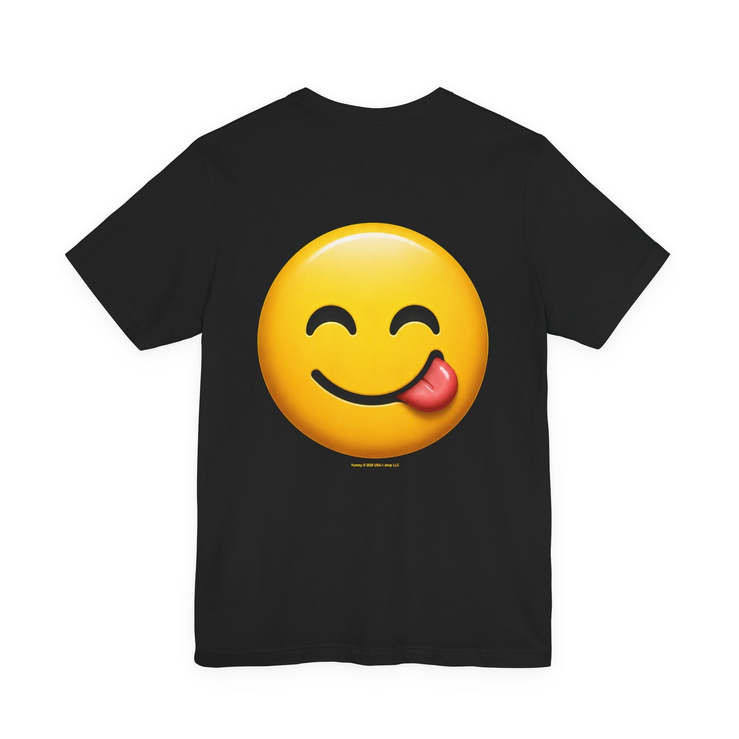 Yummy on Classic Black T - BACK SIDE PRINT
