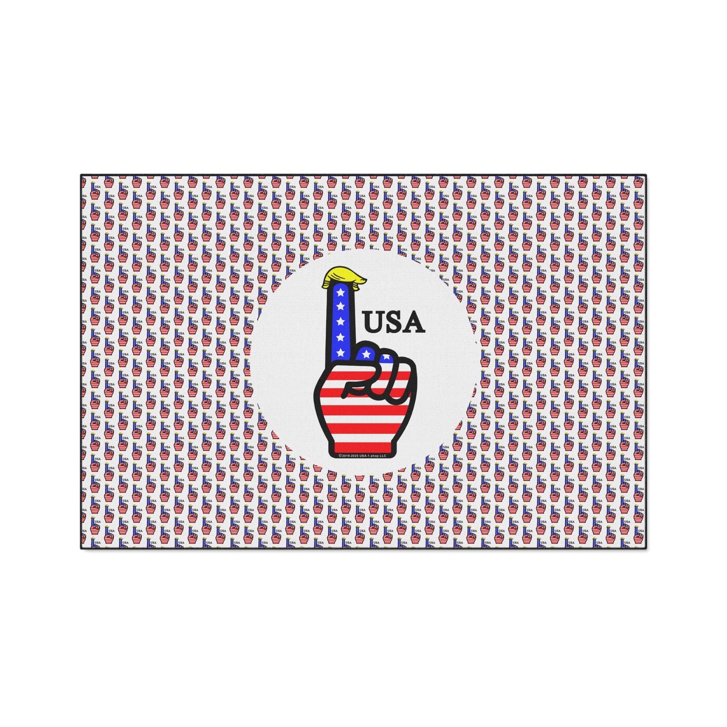 USA-1 Themed Style 2 Heavy Duty Floor Mat, Durable Entrance Rug, American Flag Decor, Sports Theme Mat, Indoor/Outdoor Welcome Mat