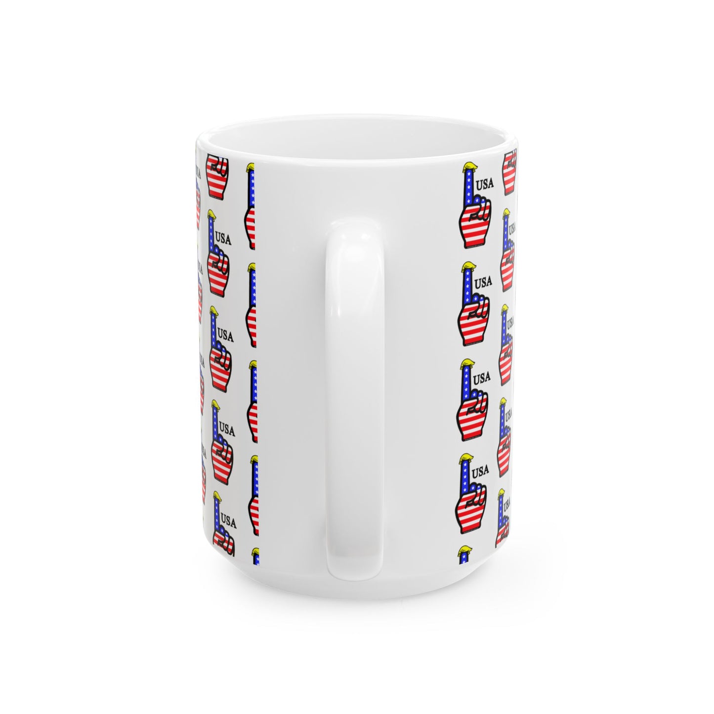 USA-1 Themed Style 2 Ceramic Mug, (11oz, 15oz) Coffee Cup, Gifts for Patriotism, Fourth of July Decor, Americana Home Accessory, Independence Day