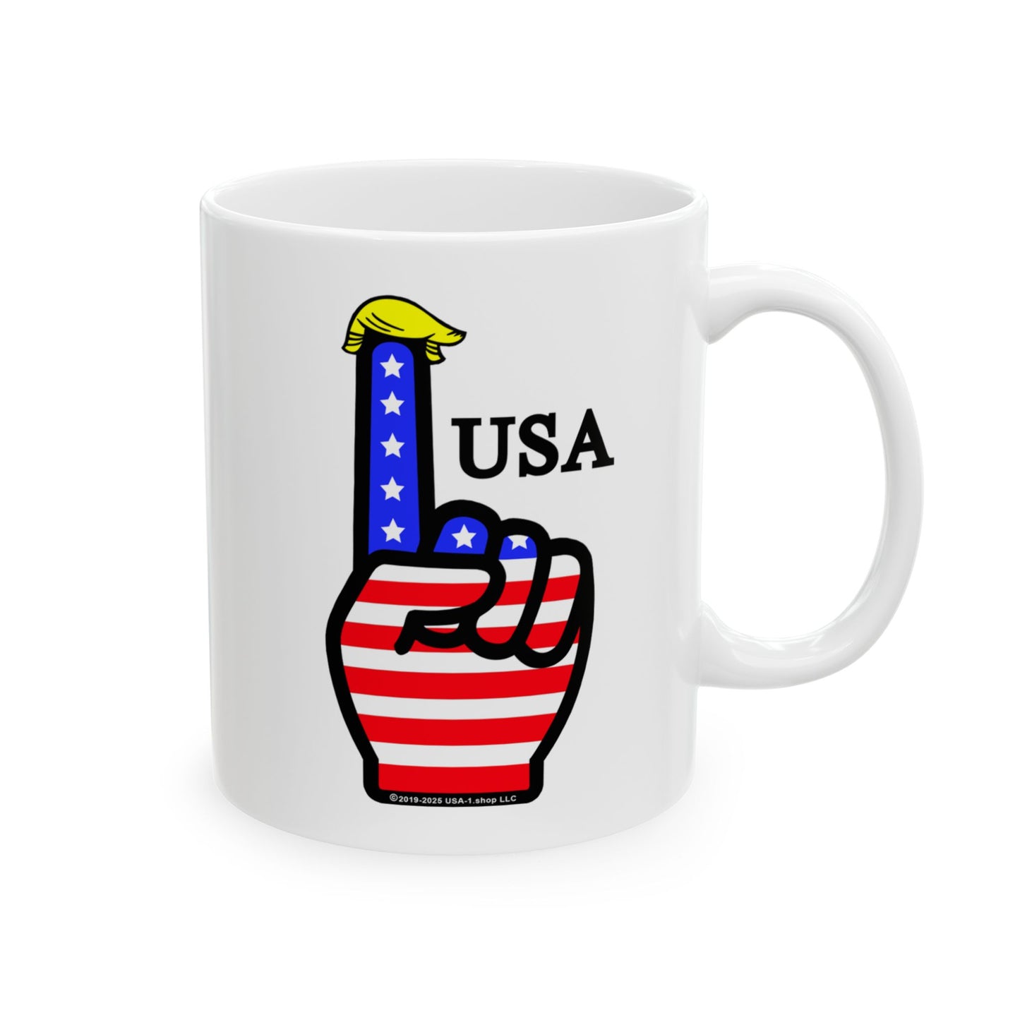 USA-1 Themed Style 1 Ceramic Mug, (11oz, 15oz)  Coffee Cup, Gifts for Patriotism, Fourth of July Decor, Americana Home Accessory, Independence Day