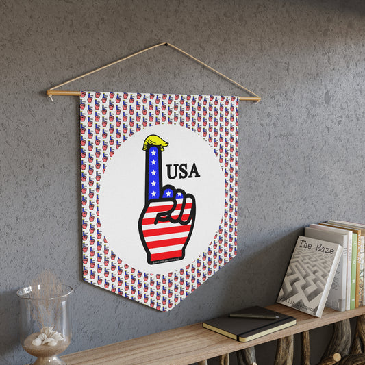 USA-1 Themed Style 2 Pennant, Sports Fan Banner, Fourth of July Decoration, Wall Hanging for Home