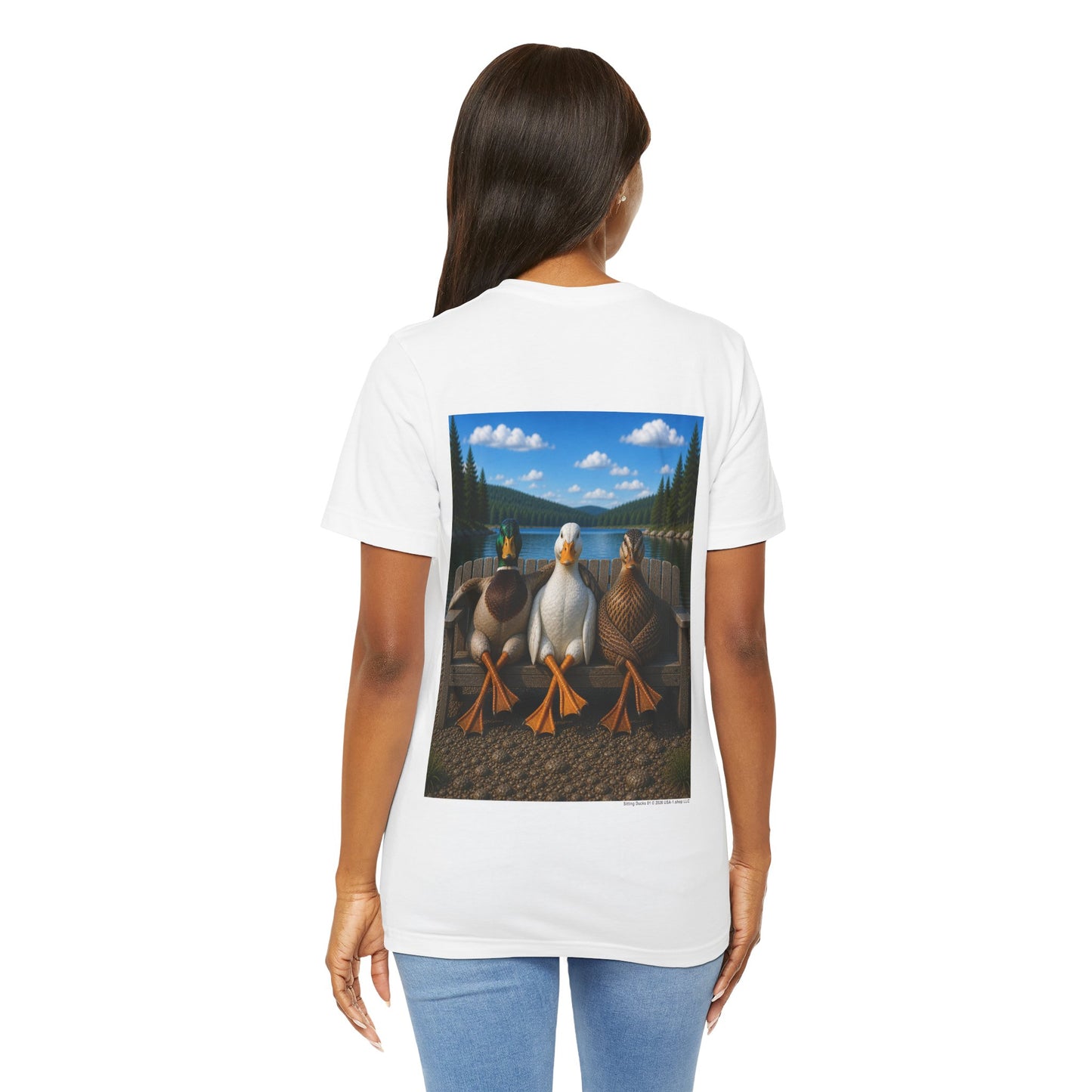 Sitting Ducks 01 on Classic White T - Back Side Print