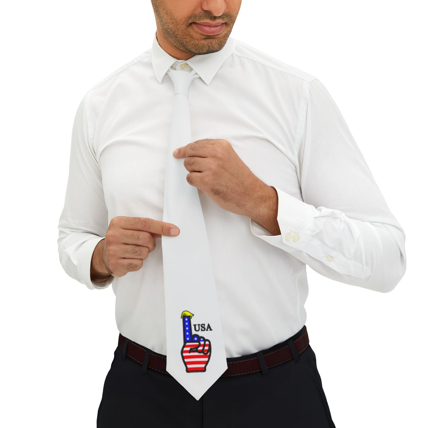 USA-1 Themed Style 1 Necktie, Fashion Accessory for Men, Gift for Holidays, Formal Wear, Business Attire, Wedding Tie, Unique Design