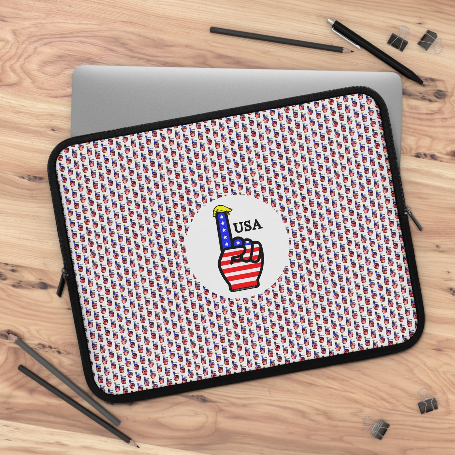 USA-1 Themed Style 2 Laptop Sleeve - Perfect for Students, Professionals, and Holidays like Independence Day, 4th of July, USA Pride