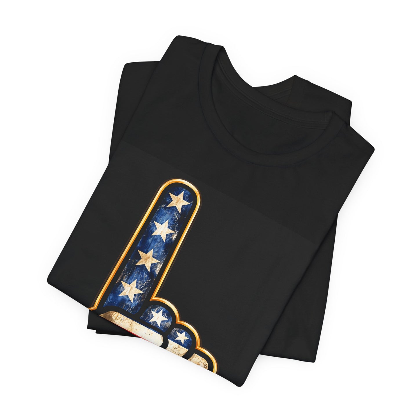 USA #1 on Classic Black T - Front Side Print
