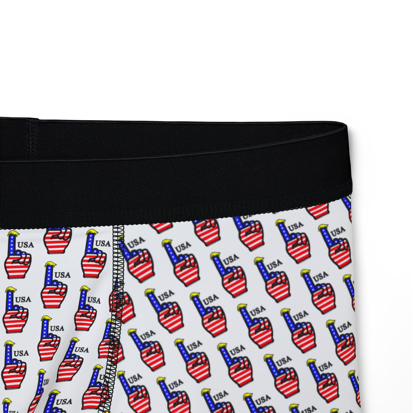 USA-1 Themed Men's Boxers with Fun Pattern, Stylish Underwear for Men, Great Gift for Birthdays, Valentine's Day, Everyday Comfort, AOP Boxers