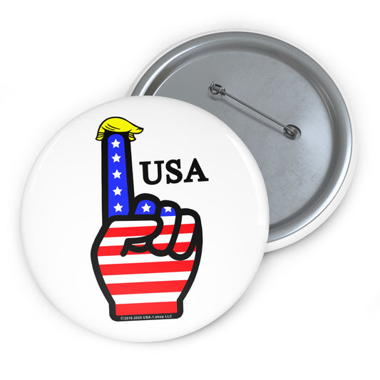 USA-1 Themed Pin Buttons, Perfect for Political Events, Independence Day, Personal Expression, Collectible Badges