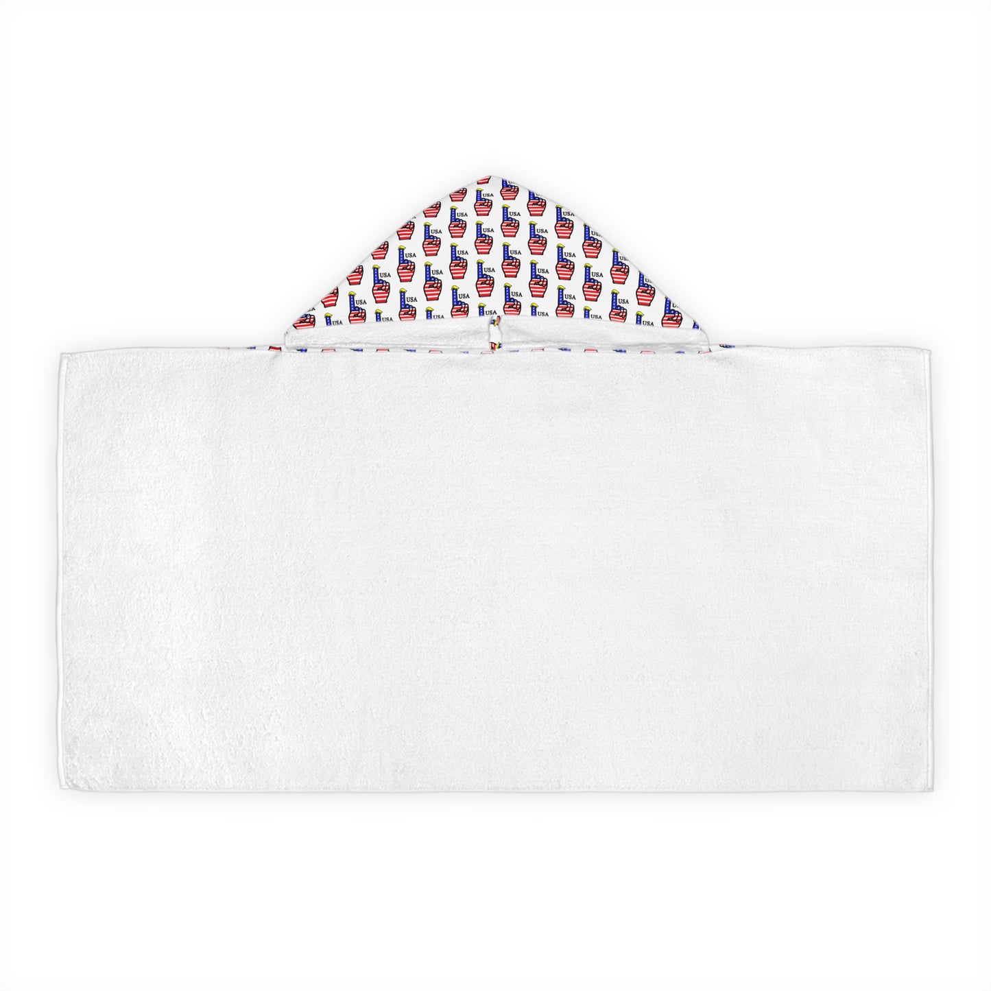 USA-1 Themed Pride Youth Hooded Towel - Perfect for Beach Days, Pool Parties, Gifts, and Celebrations