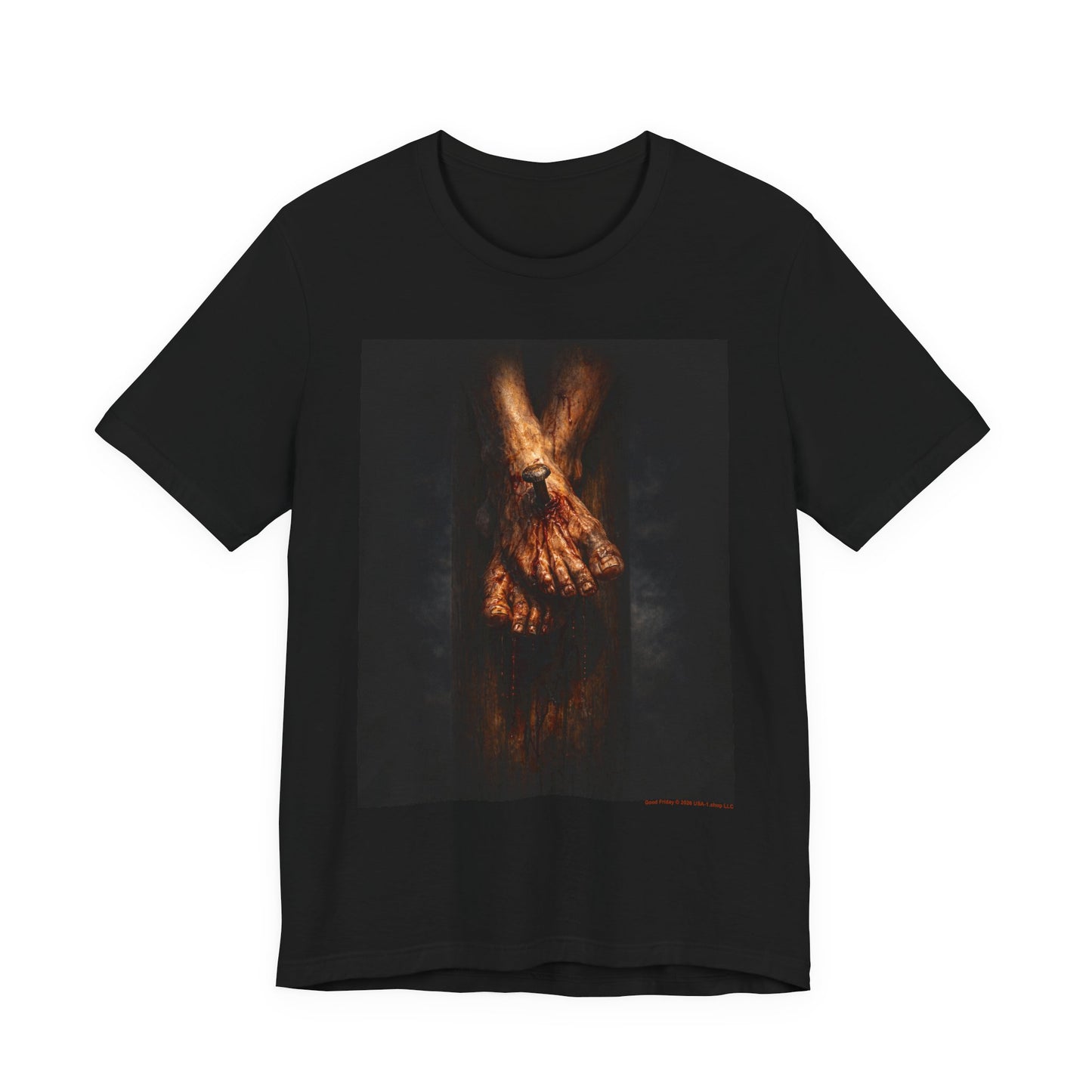 Good Friday on Classic Black T - Front Side Print