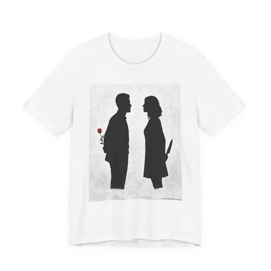 True Love on Classic White T - FRONT SIDE PRINT