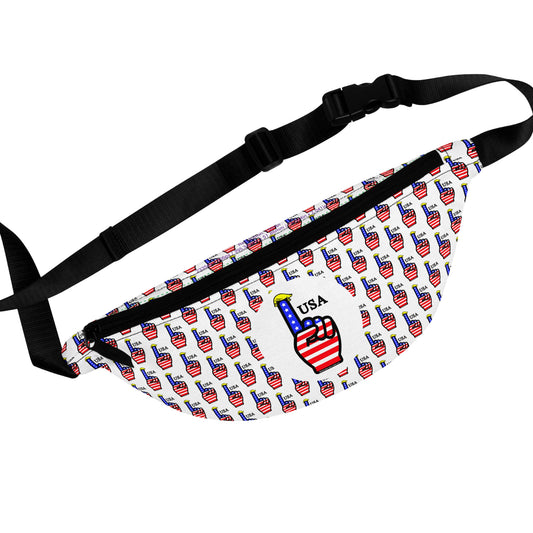 USA-1 Themed Fanny Pack, Fun Festival Accessory, Ideal for Concerts, Fourth of July, Sports Events, Travel Essentials, Hipster Gear