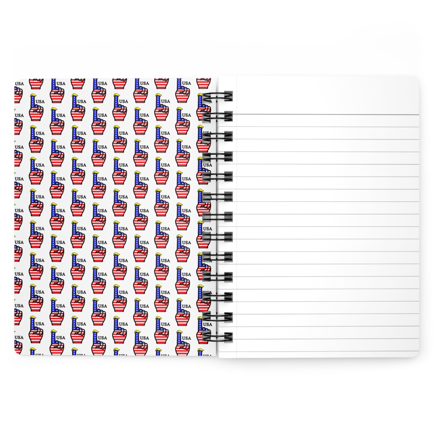 USA-1 Themed Style 1 Spiral Bound Journal, USA Notebook, Party Planning, Sports Events, Freedom Celebrations