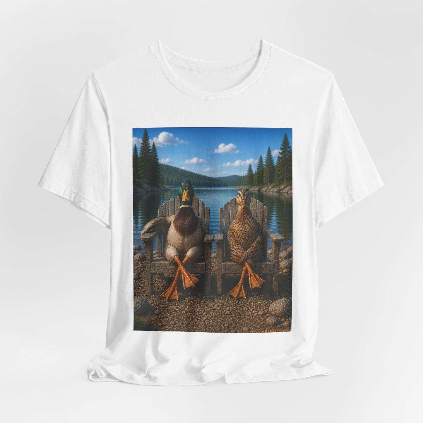 Sitting Ducks 02 on Classic White T - Front Side Print