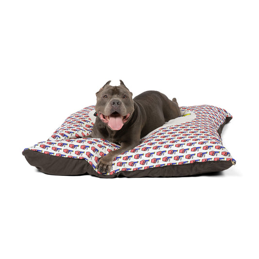 USA-1 Themed Pet Bed, Comfortable Dog Bed, Cat Bed,  Pet Cushion, Ideal for July 4th, Pet Lovers Gift