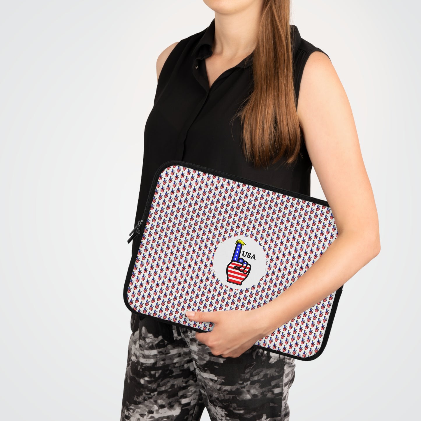 USA-1 Themed Style 2 Laptop Sleeve - Perfect for Students, Professionals, and Holidays like Independence Day, 4th of July, USA Pride