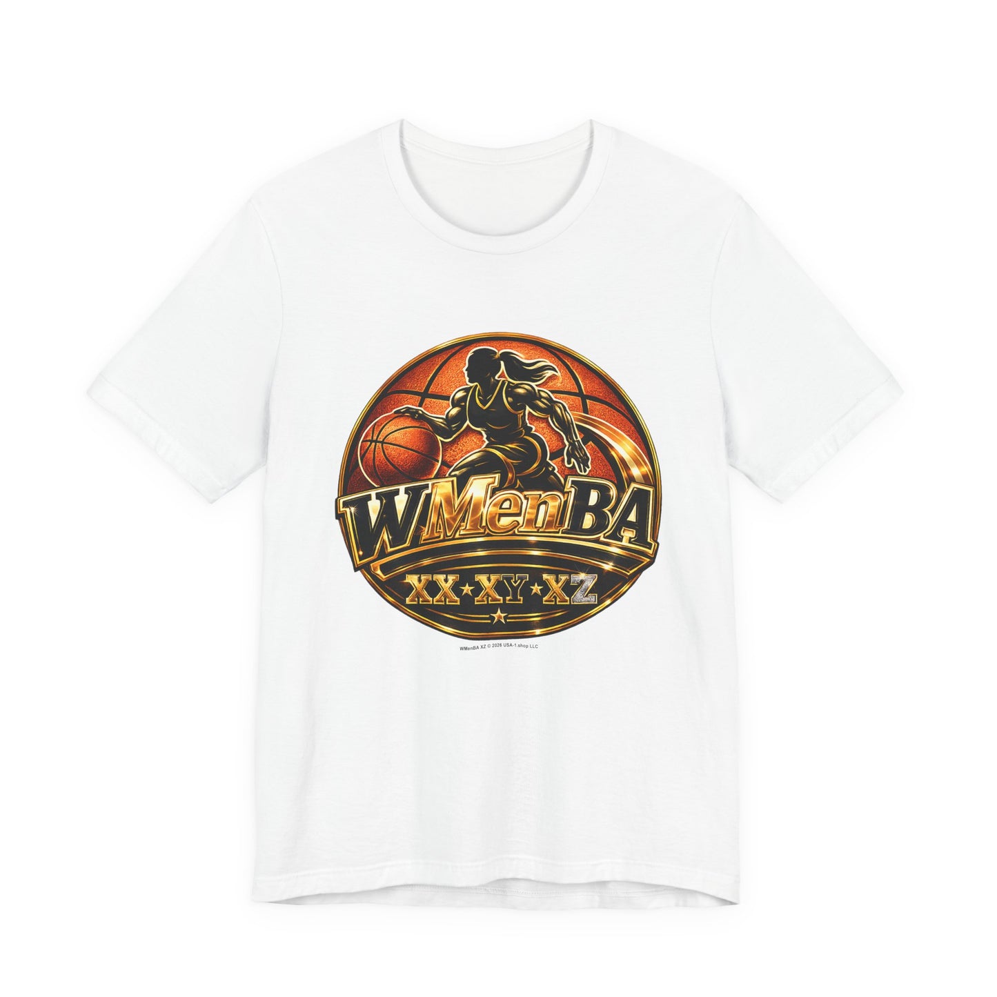 WMenBA on Classic White T - FRONT SIDE PRINT