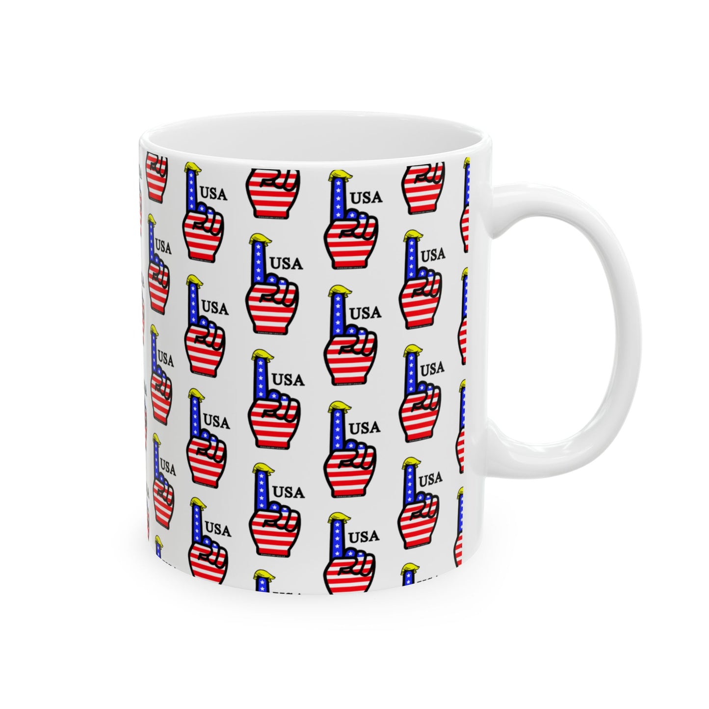 USA-1 Themed Style 2 Ceramic Mug, (11oz, 15oz) Coffee Cup, Gifts for Patriotism, Fourth of July Decor, Americana Home Accessory, Independence Day