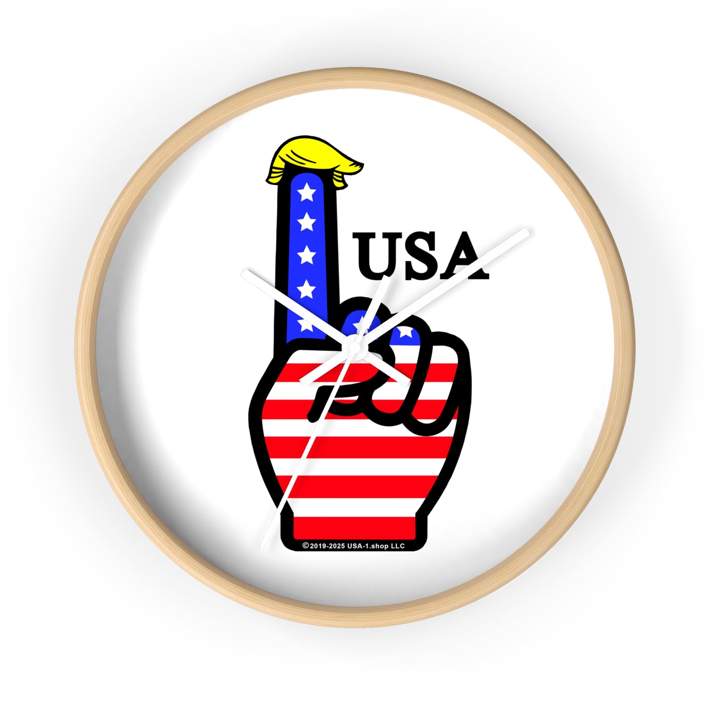 USA-1 Themed Wall Clock, Home Decor, Patriotic Gift, Freedom Enthusiast Clock, 4th of July Decoration, Americana Timepiece